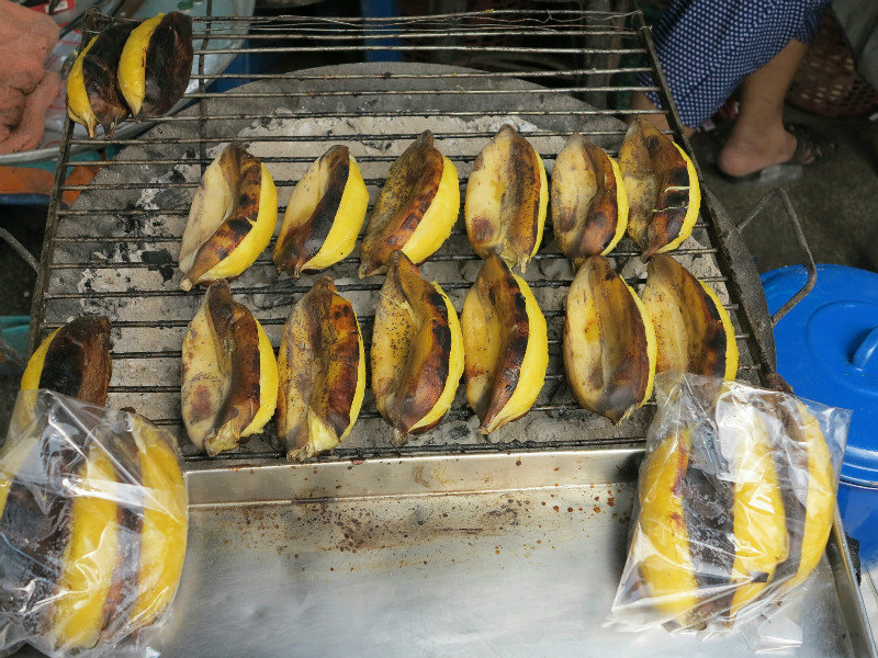 Grilled bananas at the Grand Palace Pier