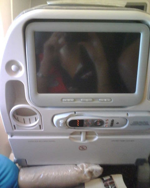 the entertainment unit on the airbus