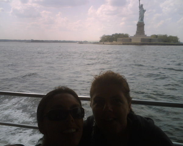 us at the statue of liberty