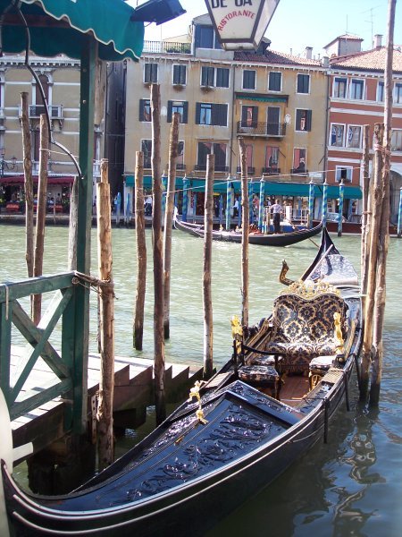 a gondola on the grand canal