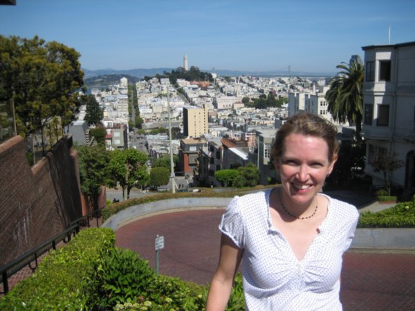 Lombard St and Coit Tower