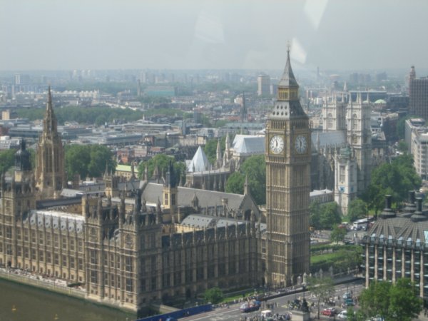 Big Ben, the Houses of Parliament  and Westminster Abbey