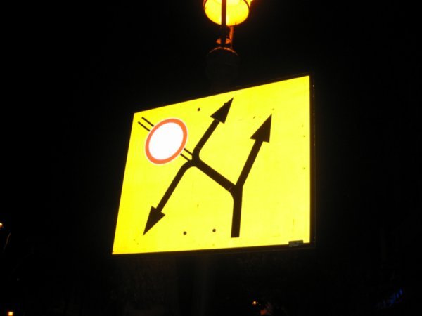 A Sign for an Acrobatic Position