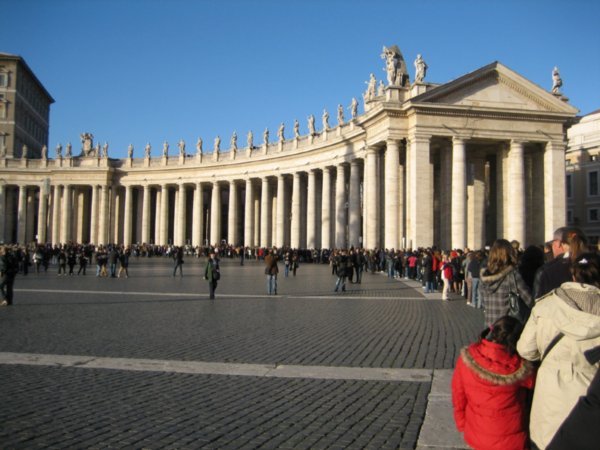 The queue to St Peter's Basilica