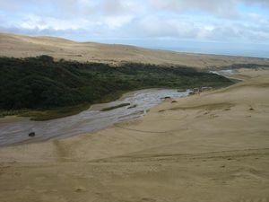 the stream and the coast from the dunes