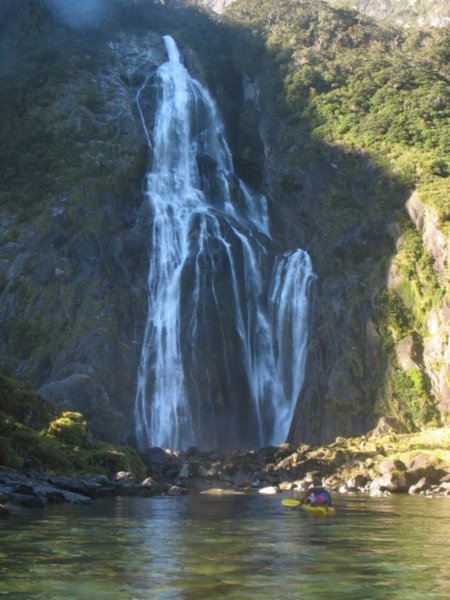 a huge waterfall