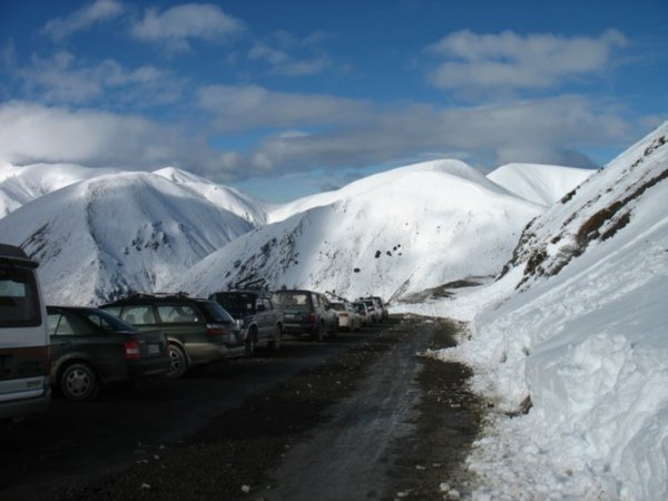the avalanche blocked the road