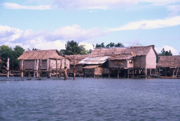 Houses on stilts, Langa Langa Lagoon