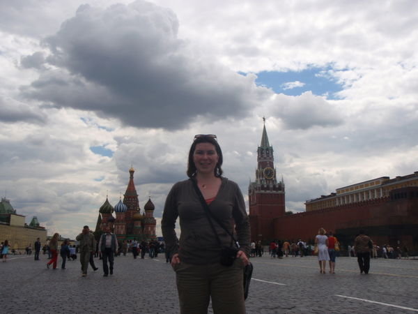 Me, at the Red Square and St Basils cathedral