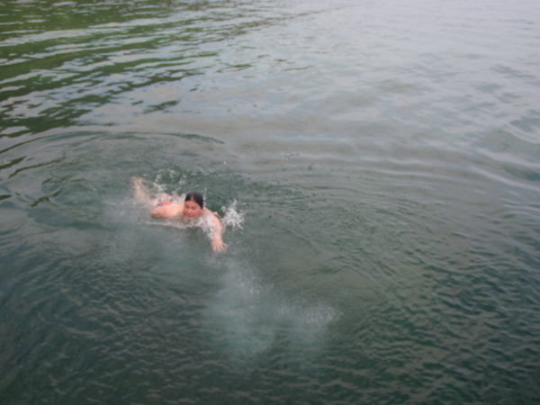 Swimming in Lake Baikal