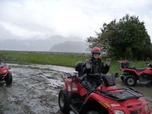 Annie on her quad