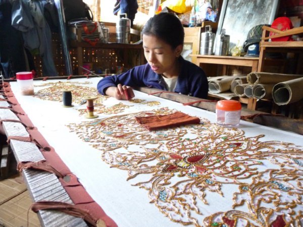 making embroidery