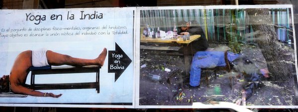 yoga in india/yoga in bolivia - so true