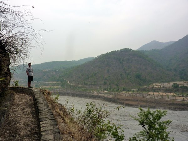 Overlooking the river bed from Baluti farm