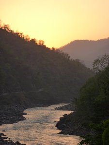 View from Ashram down the river
