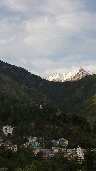view of triund from our room balcony