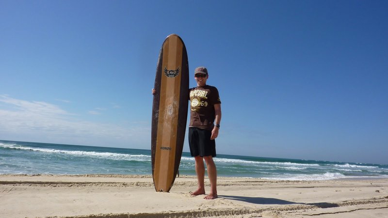 Eric and his new board 'Woodie'