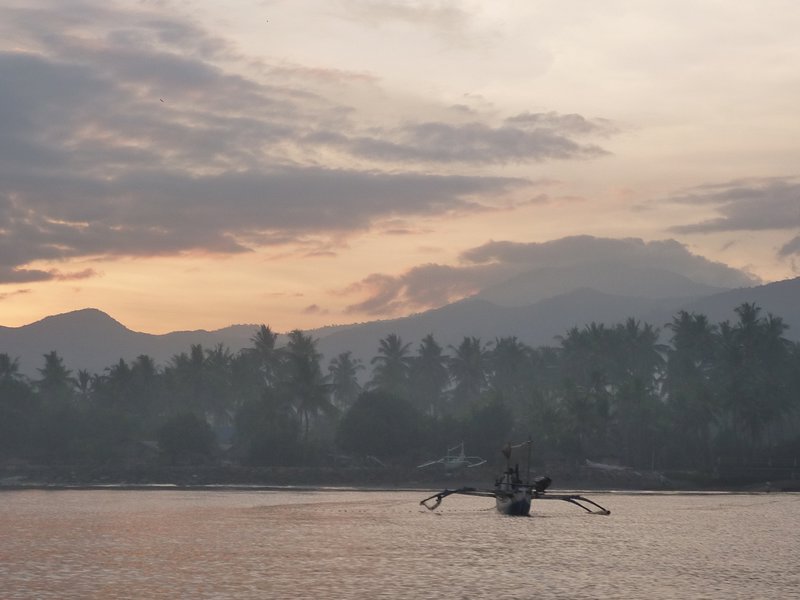 Dawn looking back on Bali