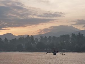 Dawn looking back on Bali