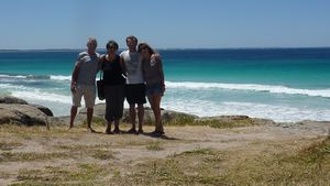Posing on the southern most point, Western Australia, Cape Leeuwin
