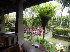 Trying to get out of our room, Ubud