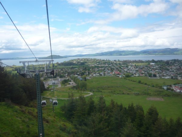 View over Lake Rotorua from the Skyline 