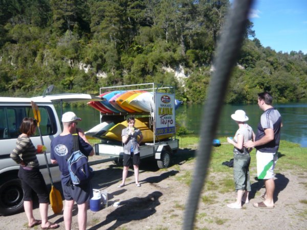 sorting out our kayaks