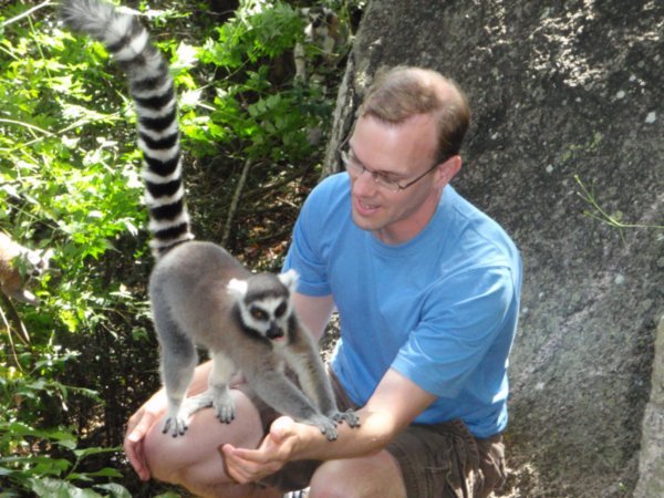 Brian and a lemur