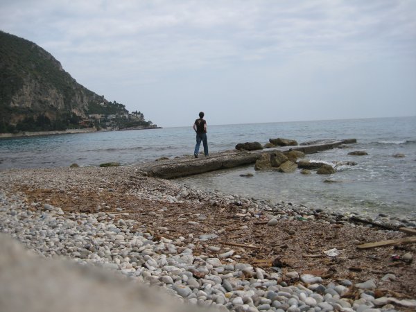 Down on the Beach at Eze