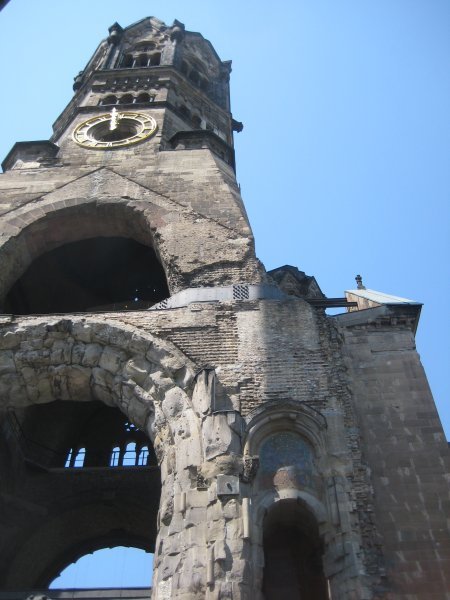 A church partially destroyed in the war