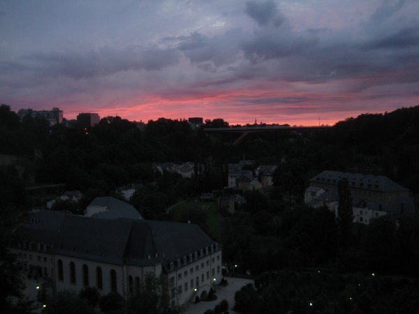 Sunset over sleepy Luxembourg