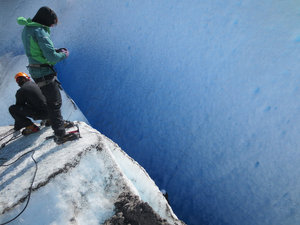 This is what climbing out of a crevasse looks like
