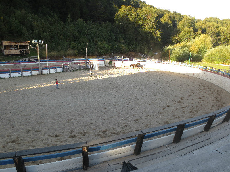 Training at the rodeo grounds