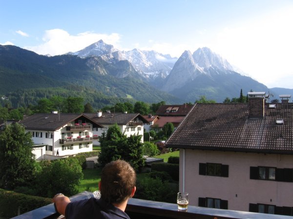 View from window in Bavarian Alps