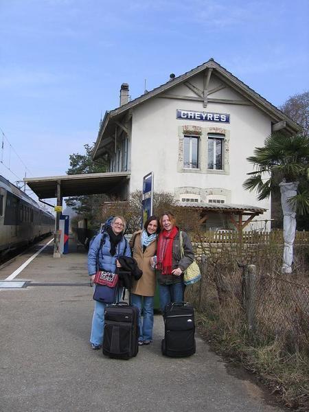 the little train station at the foot of the village