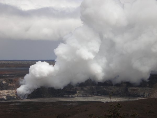 Vog from a vent in Halema‘uma‘u Crater