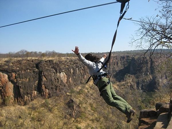 Ziplining in the Batoka Gorge