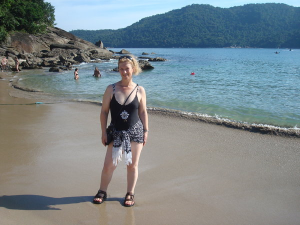 Me, enjoying the beach