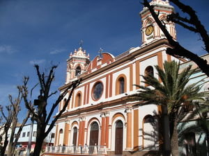 Church in Tupiza plaza