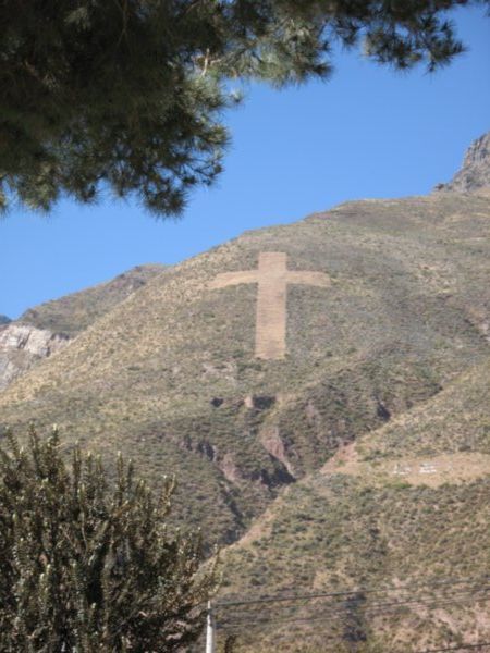 Cross in the mountains above Chivay