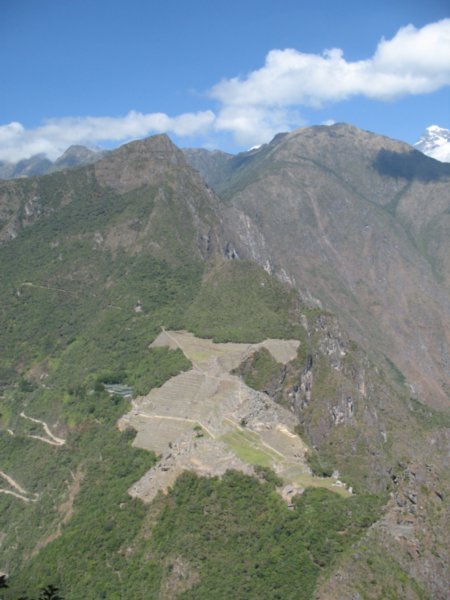 Looking down on MP from the summit of Huayna/Wayna Picchu