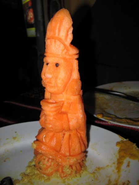 Carved carrot...