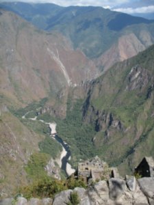 Looking down from Huayna/Wayna Picchu summit