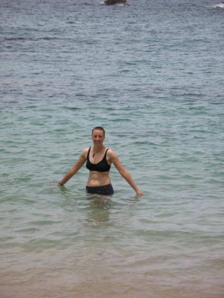 Emma in the sea