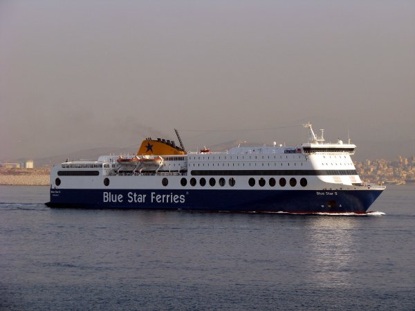 The Blue star Ferrys at Pireas