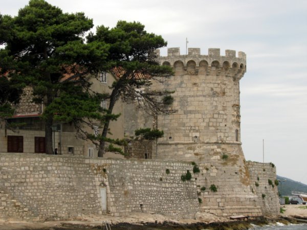 Part of the old fortress wall in Korcula