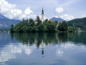 The Island and the church at Lake Bled.