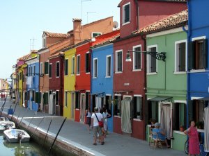 Colourful houses on Burano