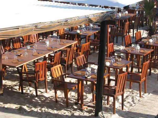 Private restaurant on the beach at Juan les Pins