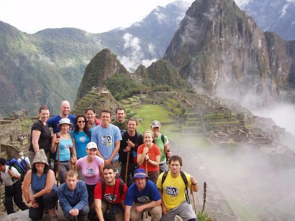 The Inca Kola Aprreciation Society arrive at Machu Picchu!